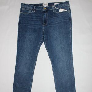 FRAME LE SKINNY DE JEANNE MIDRISE ANKLE SKINNY JEANS SZ 32